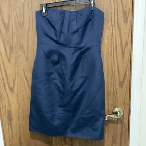 J crew strapless fitted cotton mini dress